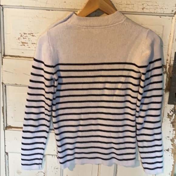 Striped sweater with button shoulder - Picture 4 of 4